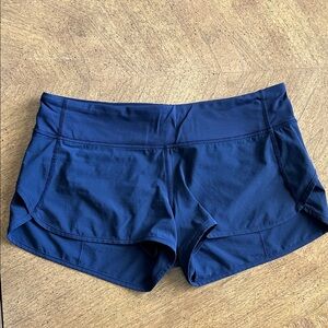 🍋Lululemon🍋 Speed Shorts - Blue w/ contrast stitching